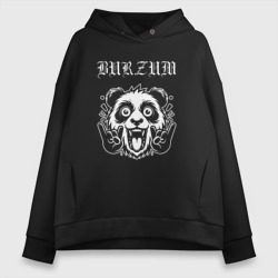 Женское худи Oversize хлопок Burzum rock panda