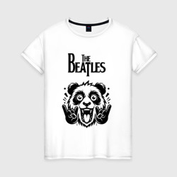 Женская футболка хлопок The Beatles - rock panda