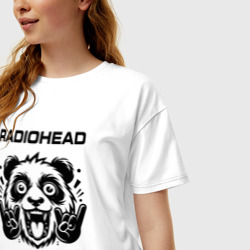 Женская футболка хлопок Oversize Radiohead - rock panda - фото 2