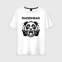 Женская футболка хлопок Oversize Radiohead - rock panda