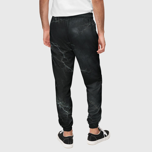 Мужские брюки 3D Светлая молния на черном, цвет 3D печать - фото 5