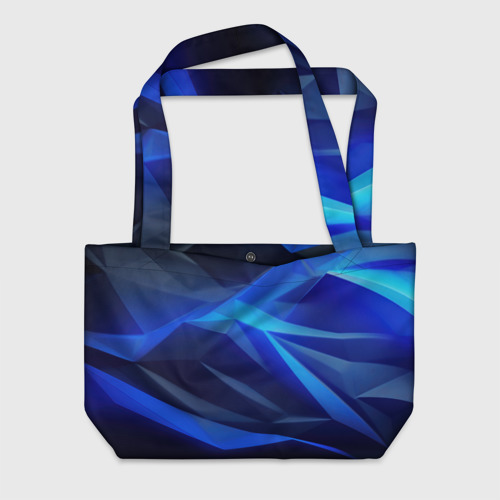 Пляжная сумка с принтом Черно-синий  абстрактный  фон, вид спереди №1