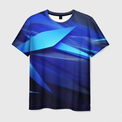 Black blue  background  abstract – Мужская футболка 3D с принтом купить со скидкой в -26%