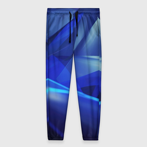 Женские брюки с принтом Black  blue  background  abstract, вид спереди №1