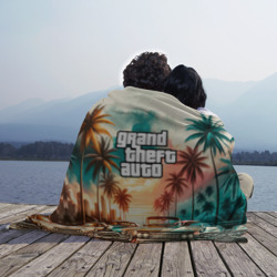 Плед 3D ГТА - пальмы и машины - фото 2