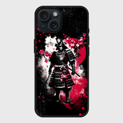 Чехол силиконовый для Apple iPhone 15 матовый Ghost of Tsushima - samurai