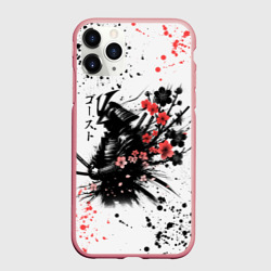 Чехол для iPhone 11 Pro Max матовый Ghost of Tsushima - sakura samurai ghost