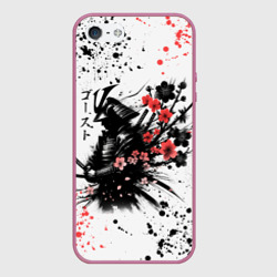 Чехол для iPhone 5/5S матовый Ghost of Tsushima - sakura samurai ghost