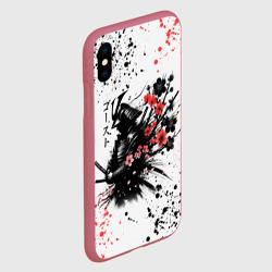 Чехол для iPhone XS Max матовый Ghost of Tsushima - sakura samurai ghost - фото 2