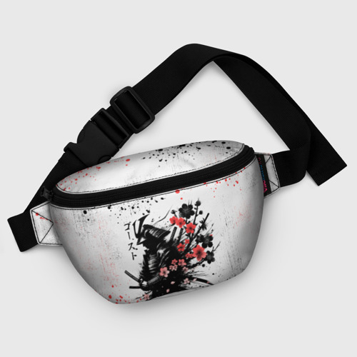 Поясная сумка 3D с принтом Ghost of Tsushima - sakura samurai ghost, фото #5
