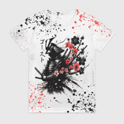 Женская футболка 3D Ghost of Tsushima - sakura samurai ghost