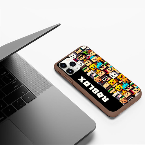 Чехол для iPhone 11 Pro матовый Roblox - game, цвет коричневый - фото 5