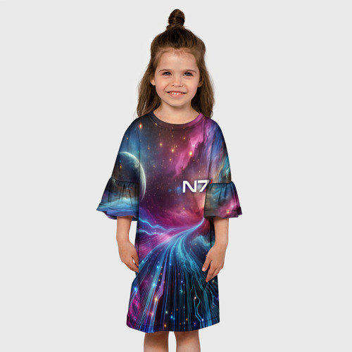 Детское платье 3D Mass Effect - N7, цвет 3D печать - фото 4