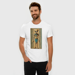 Мужская футболка хлопок Slim Пришелец на египетском папирусе - фото 2