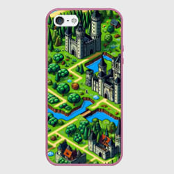 Чехол для iPhone 5/5S матовый Heroes of Might and Magic - pixel map