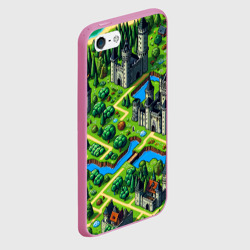 Чехол для iPhone 5/5S матовый Heroes of Might and Magic - pixel map - фото 2