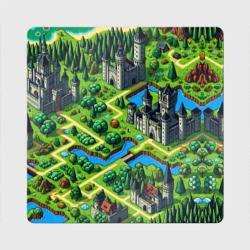 Магнит виниловый Квадрат Heroes of Might and Magic - pixel map