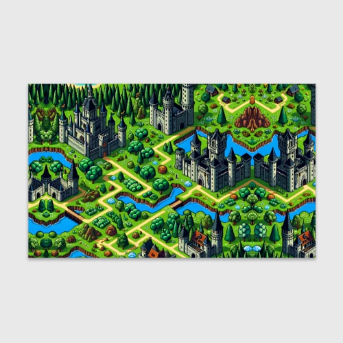 Бумага для упаковки 3D Heroes of Might and Magic - pixel map