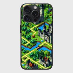 Чехол силиконовый для Apple iPhone 15 Pro матовый Heroes of Might and Magic - pixel map