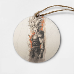 Деревянная игрушка круг Super Saiyan Goku