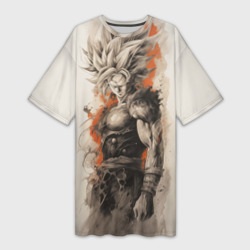 Платье-футболка 3D Super Saiyan Goku