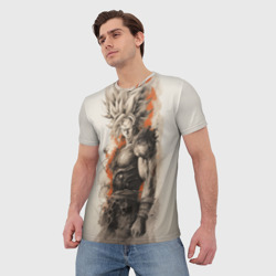 Мужская футболка 3D Super Saiyan Goku - фото 2