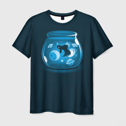 Мужская футболка 3D Космический аквариум