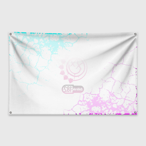 Флаг-баннер Blink 182 неоновые краски - фото 2