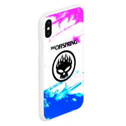 Чехол для iPhone XS Max матовый The Offspring неоновая абстракция - фото 2