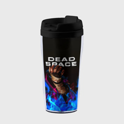 Термокружка-непроливайка Dead space неоновый огонь и рука