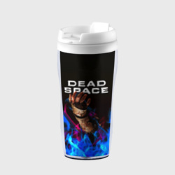 Термокружка-непроливайка Dead space неоновый огонь и рука