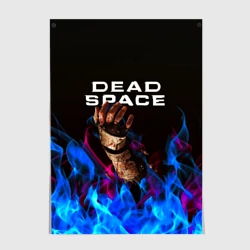 Постер Dead space неоновый огонь и рука