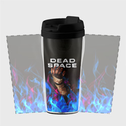 Термокружка-непроливайка Dead space неоновый огонь и рука - фото 2