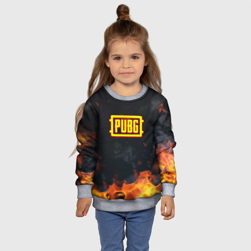Детский свитшот 3D с принтом Pubg fire abstraction, фото #4