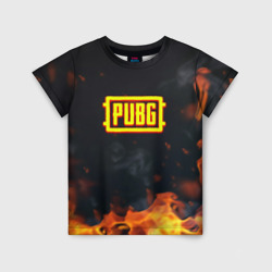 Детская футболка 3D Pubg fire abstraction