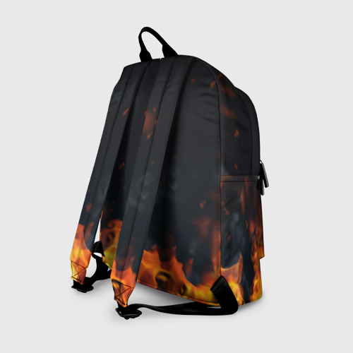 Рюкзак 3D с принтом Pubg fire abstraction, вид сзади #1