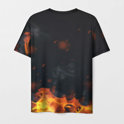 Мужская футболка 3D с принтом Pubg fire abstraction, вид сзади #1