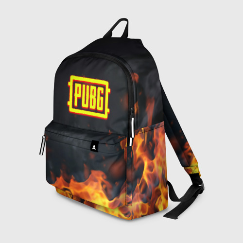 Рюкзак 3D с принтом Pubg fire abstraction, вид спереди #2