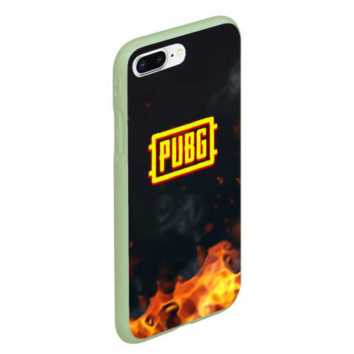 Чехол для iPhone 7Plus/8 Plus матовый с принтом Pubg fire abstraction, вид сбоку #3