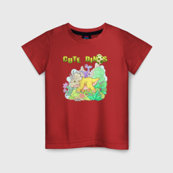 Милые маленькие динозавры – Детская футболка хлопок с принтом купить со скидкой в -20%