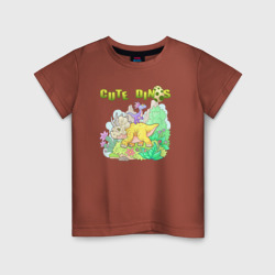 Детская футболка хлопок Милые маленькие динозавры