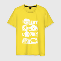 Eat sleep PUBG – Мужская футболка хлопок с принтом купить со скидкой в -20%