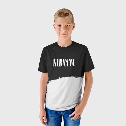 Детская футболка 3D Nirvana текстура, цвет 3D печать - фото 3