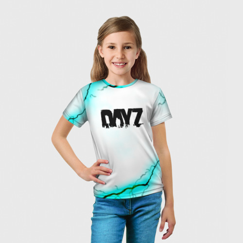 Детская футболка 3D Dayz текстура молнии, цвет 3D печать - фото 5