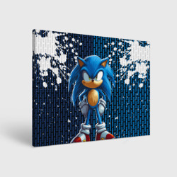 Холст прямоугольный Sonic - splash and logo