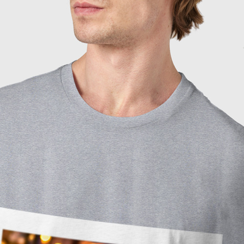 Мужская футболка хлопок Капибара в стиле стимпанк: лучший момент начать лучшую жизнь, цвет меланж - фото 6