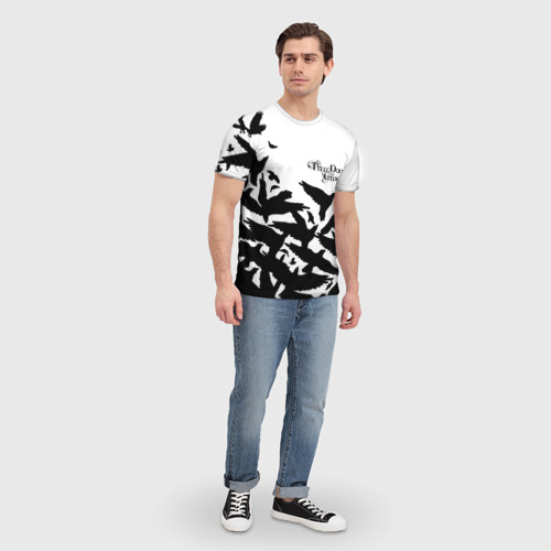 Мужская футболка 3D Three Days Grace вороны бенд, цвет 3D печать - фото 5
