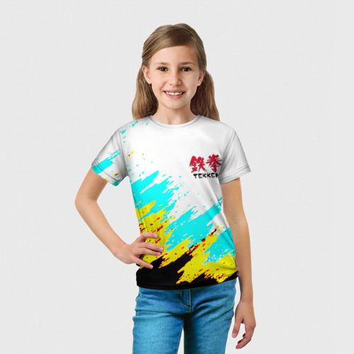 Детская футболка 3D Теккен краски файтинг, цвет 3D печать - фото 5