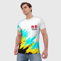 Мужская футболка 3D Теккен краски файтинг - фото 2