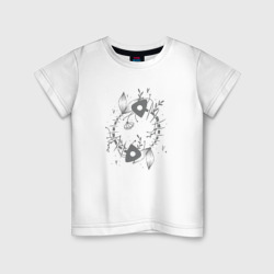 Детская футболка хлопок Знак зодиака рыбы скелеты рыб